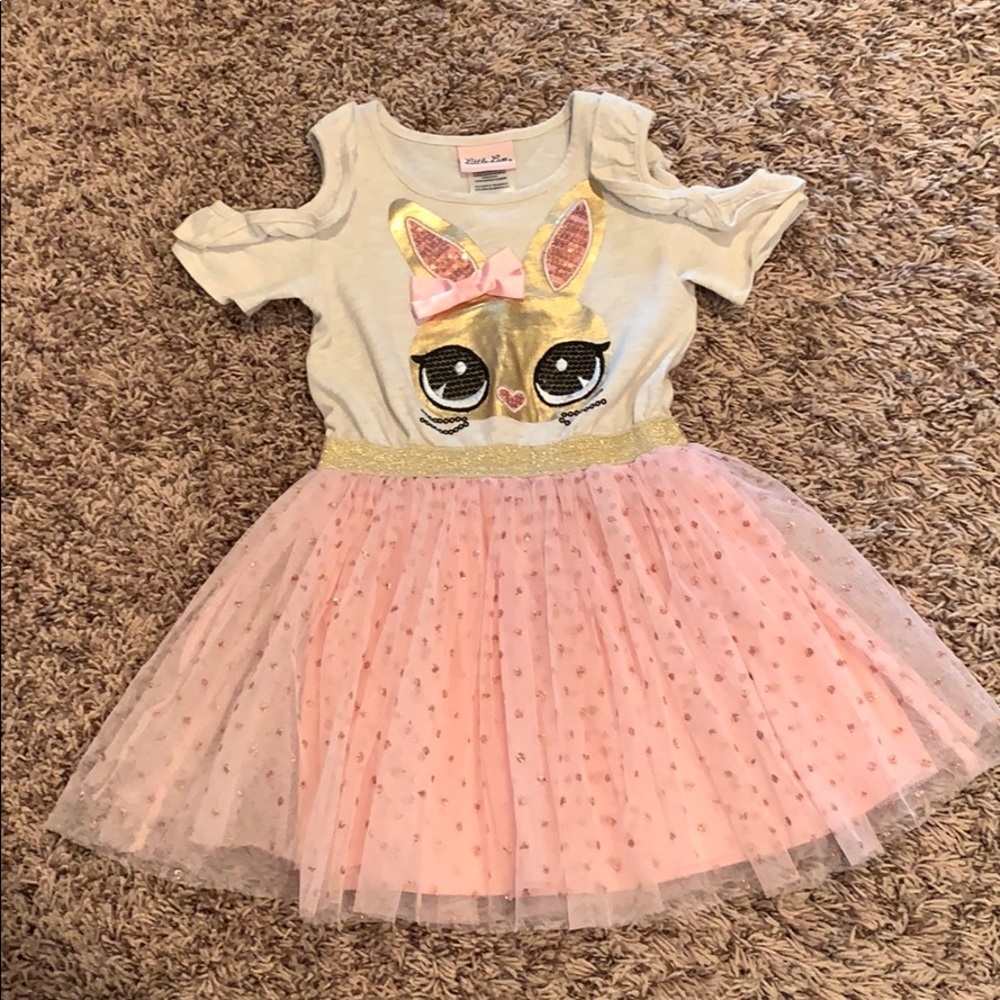 Little Lass size 4 cold shoulder tutu dress